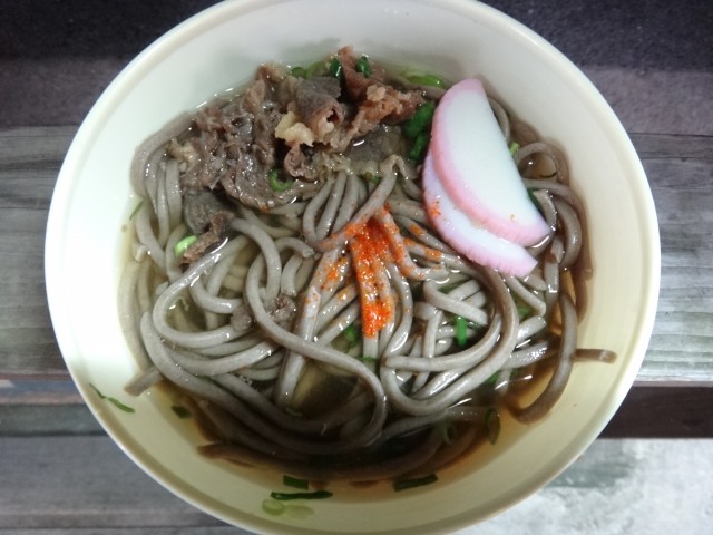 富士電機めん類自販機　肉そば　島根県益田市安富町花ヶ瀬　自販機コーナーオアシス　コメショウ