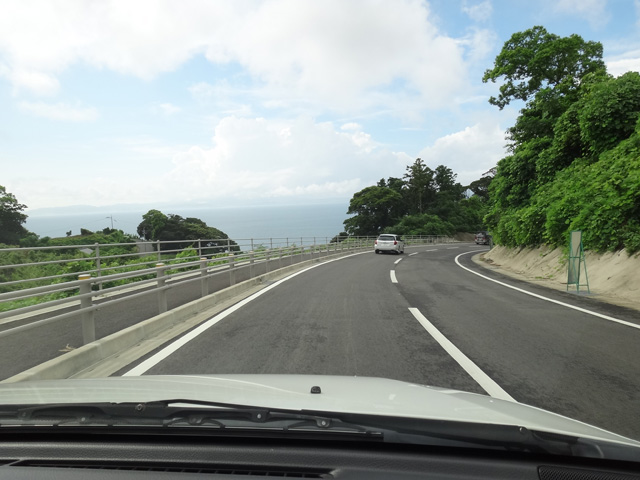 県道３０号線　長崎県雲仙市小浜町金浜　株式会社日食　