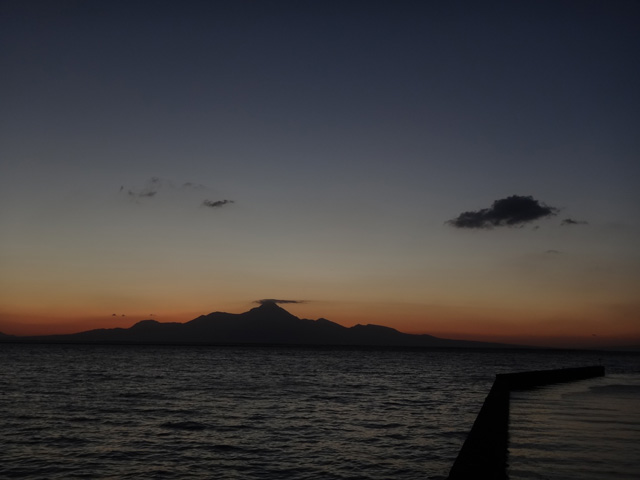 株式会社日食　国道５０１号線　熊本県熊本市西区松尾町　　有明海　島原湾　雲仙　夕景