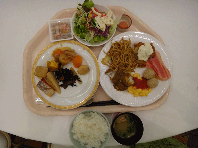 株式会社日食　食材料理研究会　２日目　八幡ロイヤルホテル　福岡県北九州市八幡東区枝光　朝食バイキング