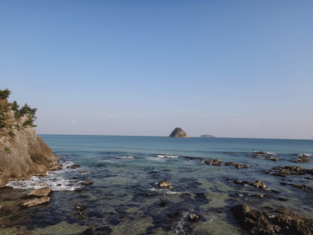 国道１９１号線　山口県阿武郡阿武町　日本海