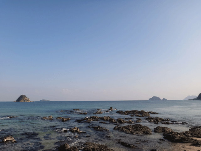 国道１９１号線　山口県阿武郡阿武町　日本海