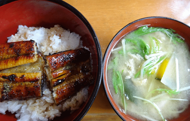 株式会社日食　今日のお昼ごはん　湧心庵　うなぎ丼　だご汁　熊本県熊本市東区江津　ＪＡ熊本市　画図支店