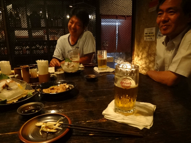 株式会社日食　沖縄出張　飲み会　沖縄県那覇市泉崎　笑獅子堂