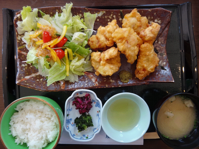 株式会社日食　今日のお昼ごはん　広川サービスエリア　和食レストラン『有明』　とり天御膳