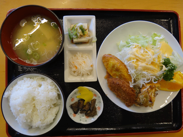 株式会社日食　日替わり定食　４７０円　道の駅　シルクウェイにちはら　島根県鹿足郡津和野町池村　郷土料理　せいさく