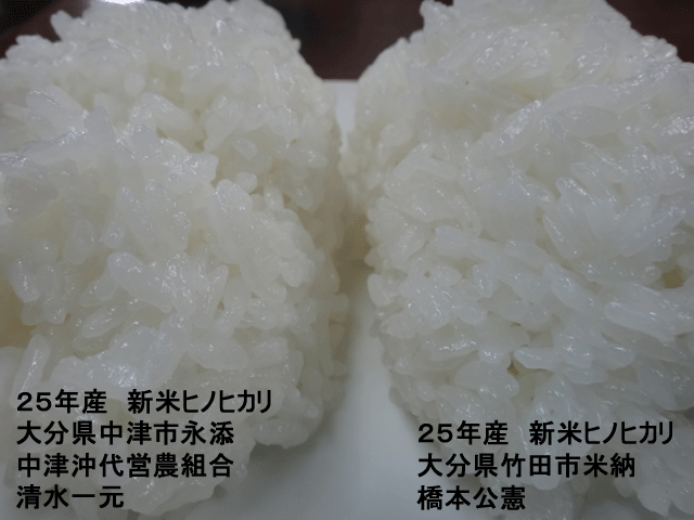 株式会社日食　今日のごはんの試食　産地特選米　２５年産　新米ヒノヒカリ