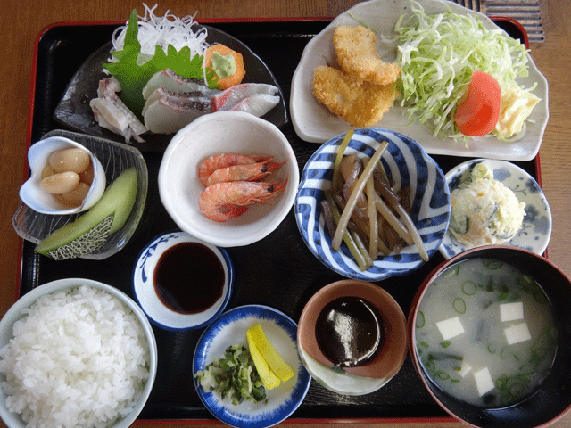 株式会社日食　梅御膳　１０８０円　お食事処　入潮　国道２５１号線　長崎県雲仙市小浜町北木指3168-7　