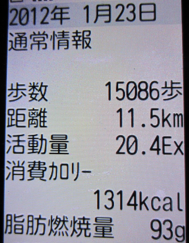 コメショウ　携帯の歩数計