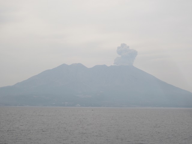 コメショウ　鴨池・垂水フェリー　桜島　噴火