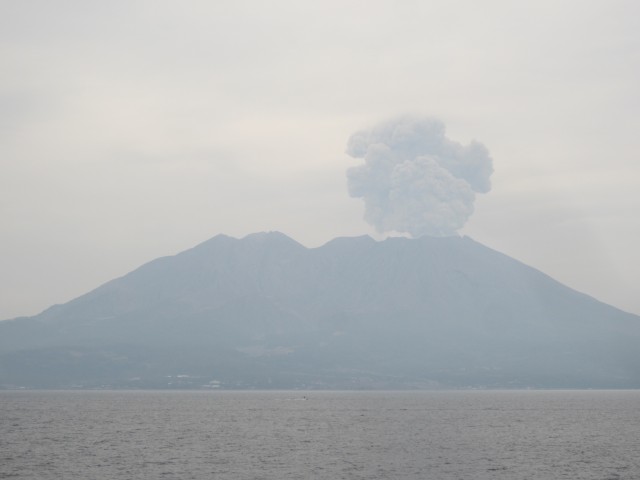 コメショウ　鴨池・垂水フェリー　桜島　噴火