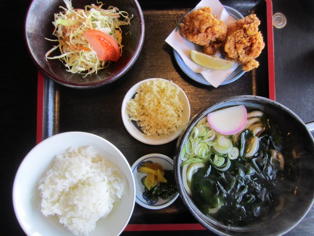 コメショウ　今日のお昼ごはん　日替定食　うどん定食　熊本県熊本市松尾町　権太樓
