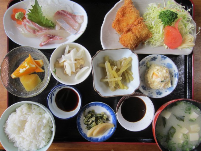 コメショウ　今日のお昼ごはん　入潮御膳　梅　お食事処入潮　長崎県雲仙市小浜町