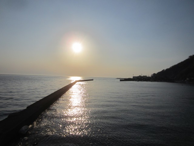 国道５０１号線　熊本県熊本市松尾町　夕日　コメショウ