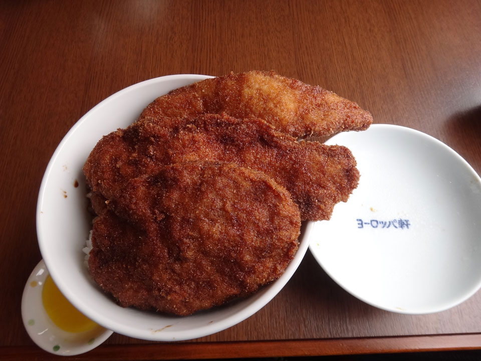 株式会社日食 今日のお昼ごはん ヨーロッパ軒 丸岡分店 福井県坂井市丸岡町一本田5-62 ミックス丼並盛 880円
