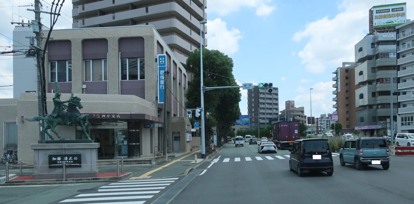 株式会社日食 国道57号線 加藤清正 銅像 熊本県熊本市東区健軍本町 健軍神社